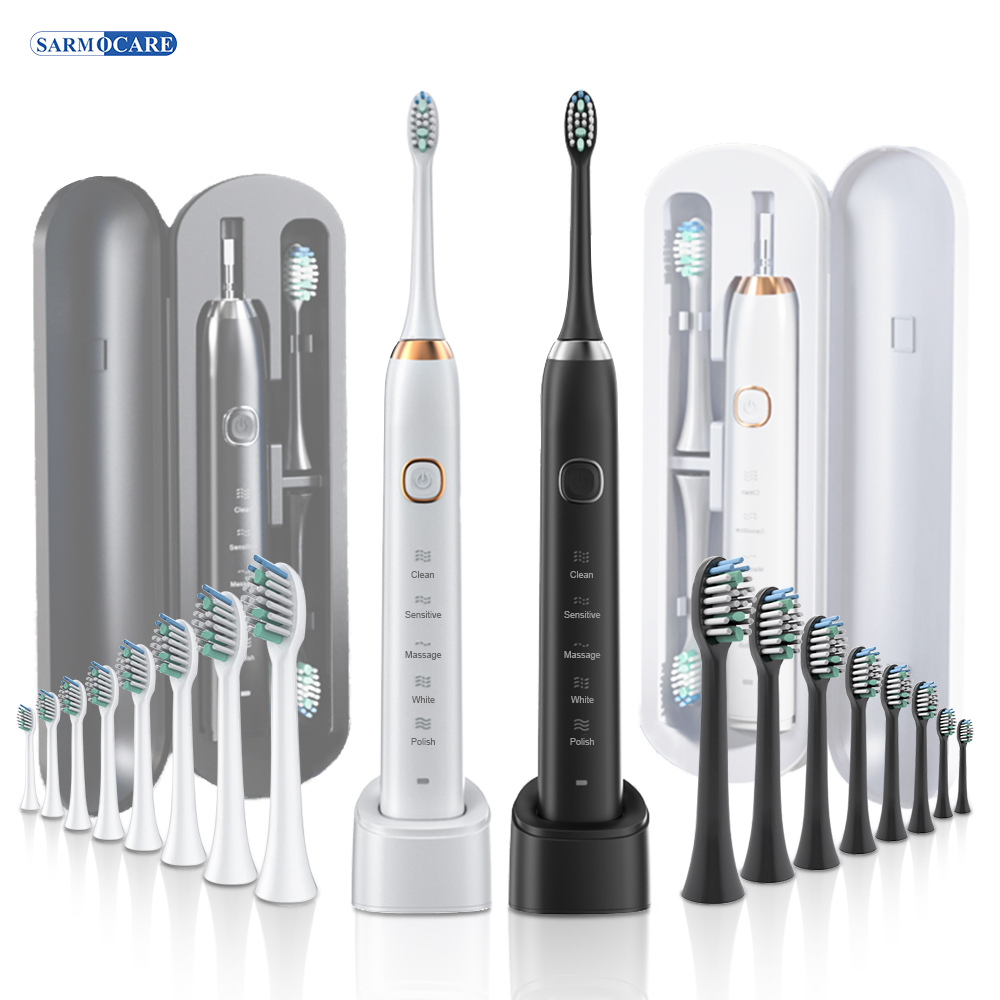 Teeth Whitening Or Tooth Whitening - Elektrikli Sonic Diş Fırçası 8 Fırça
