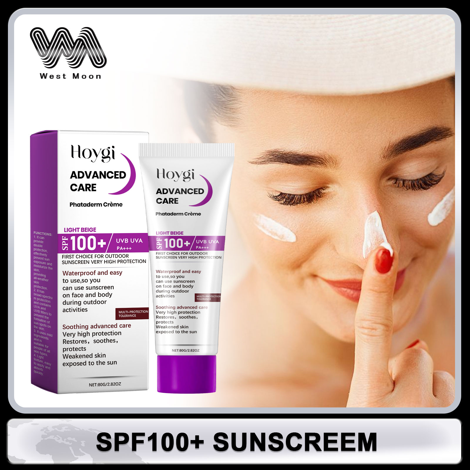 Uv Whitening Kit - Güneş yanığı krem için Spf100 +