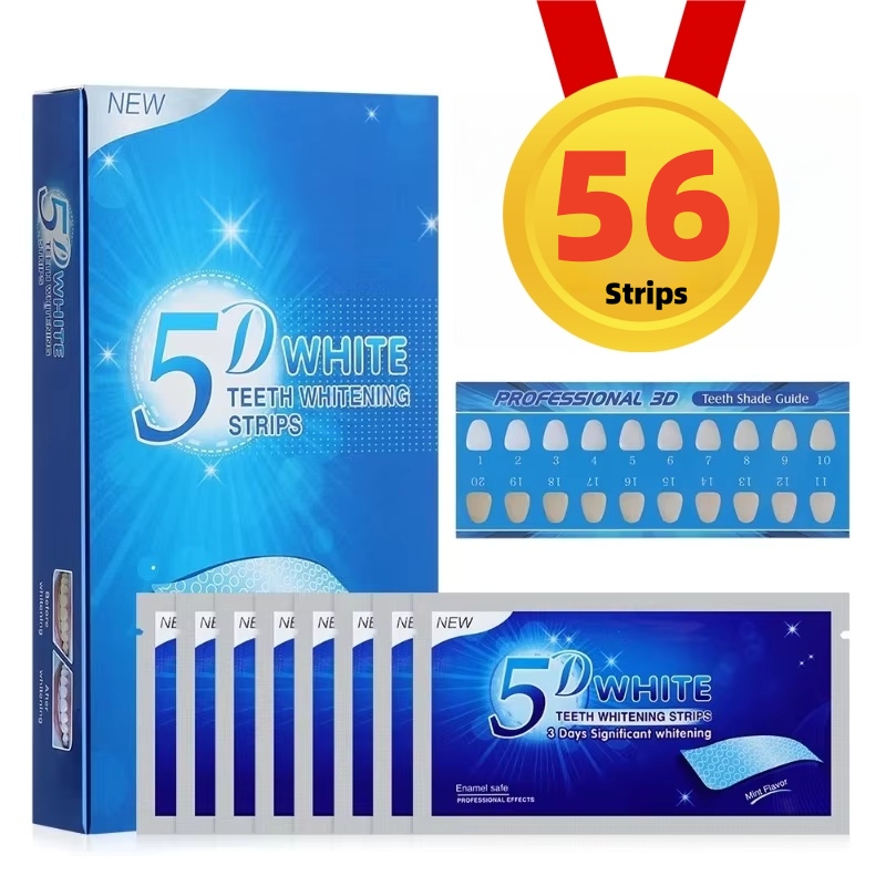 Teeth Whitening Gel Refills - 5D diş beyazlatma şeritleri 56 şeritler