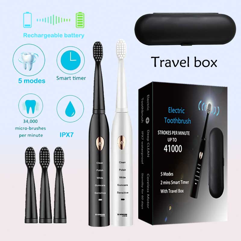 Teeth Whitening Or Tooth Whitening - Yetişkin şarj edilebilir diş fırçaları için