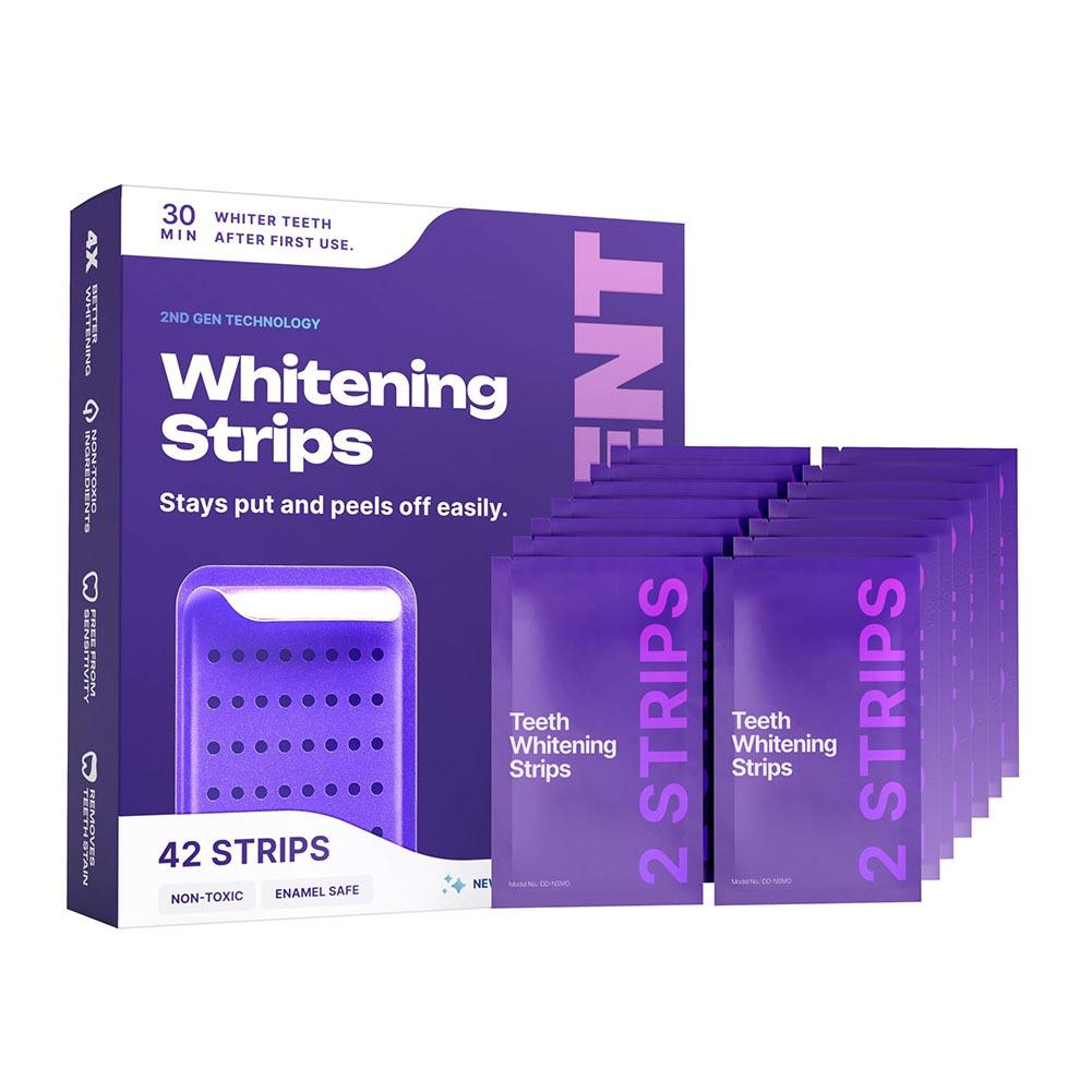Teeth Whitening Gel Refills - 42'li Paket Mor Diş Beyazlatma Bantları