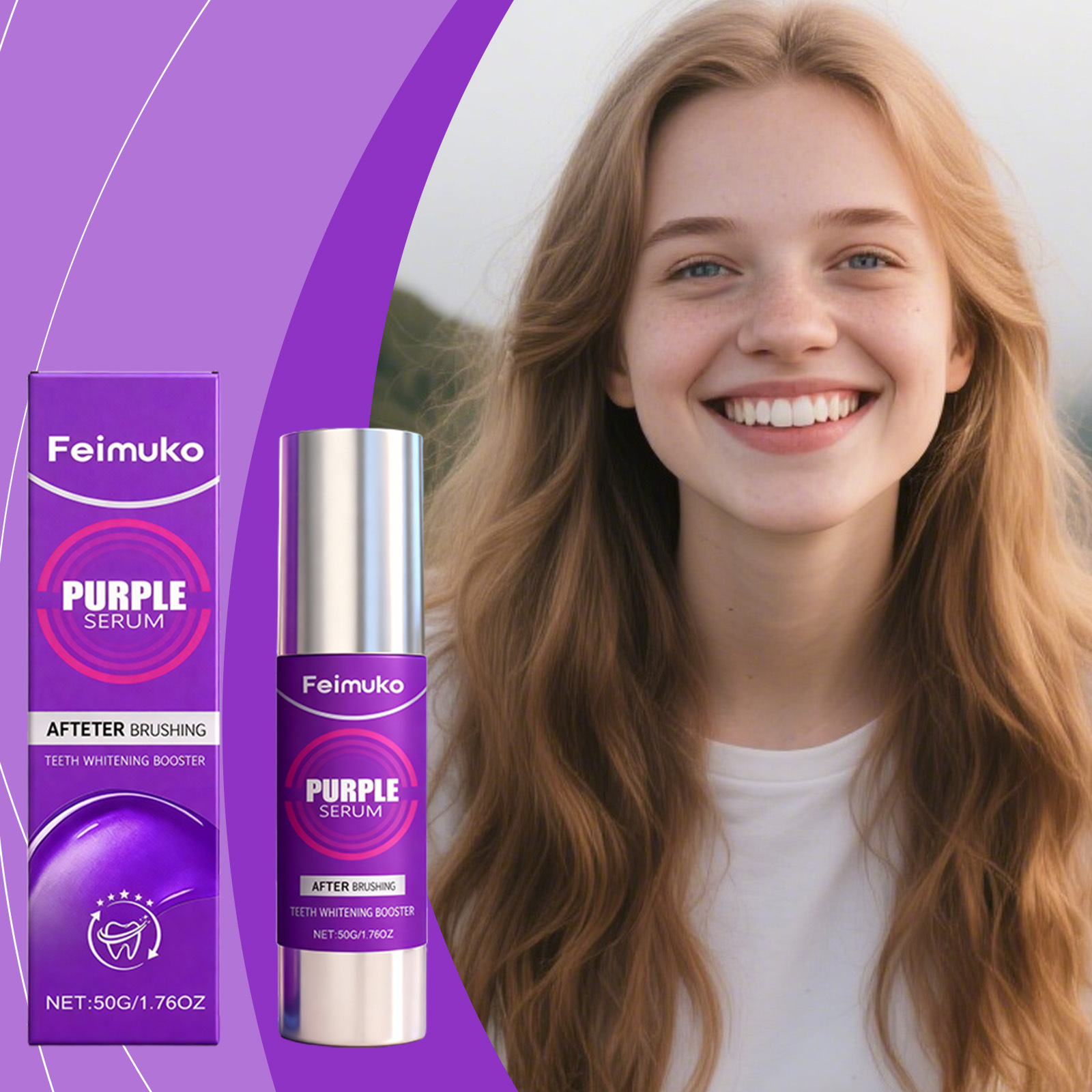 Teeth Whitening After Care - Feimuko Mor Serum Diş Beyazlatma Güçlendirici