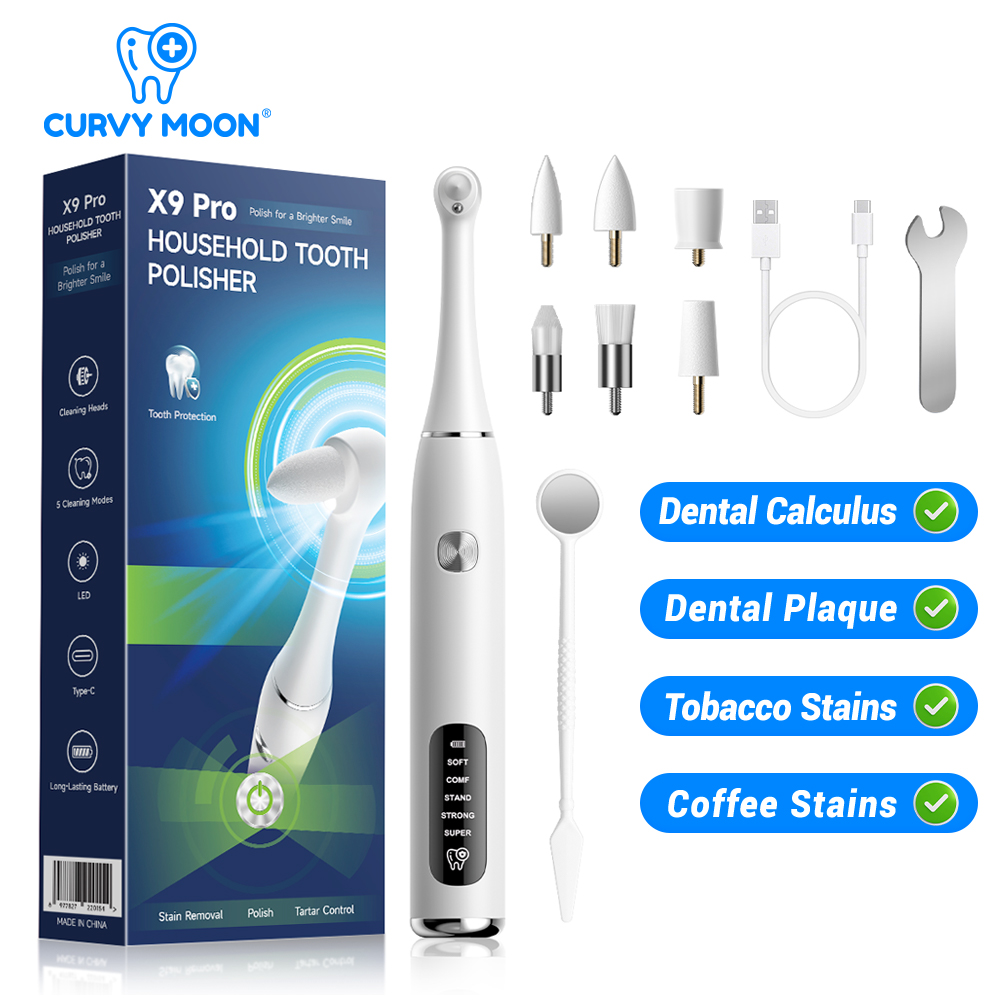 Teeth Whitening Or Tooth Whitening - CURVY MOON Ev Tipi Diş Parlatıcı